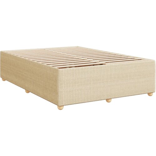 vidaXL Posteljni okvir krem 140x200 cm blago, (21306004) Cene