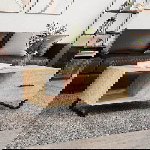 VidaXL Klubska mizica sonoma hrast 90x50x40 cm konstruiran les Slike