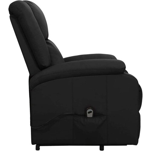 VidaXL naslonjač na podizanje od umjetne kože crni Slike