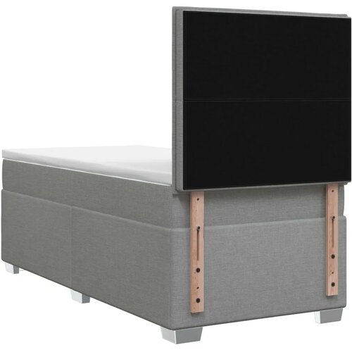  Boxspring krevet s madracem Svjetlosiva 90 x 200 cm Tkanina - Svjetlosiva 90 x 200 cm Dizajn linija Slike
