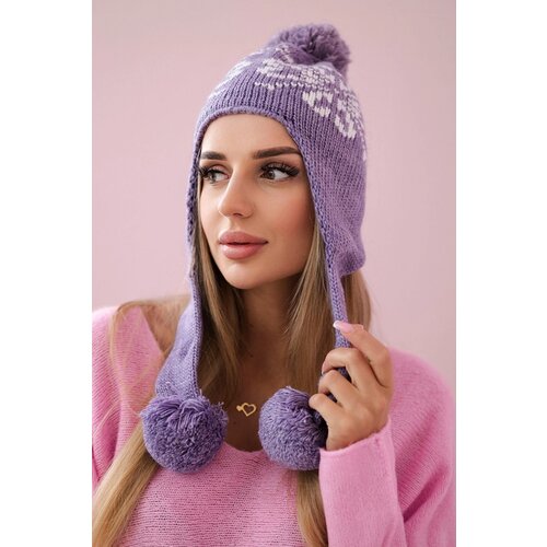 Kesi Women&amp;#039;s long eared cap Balbina K381 purple Slike