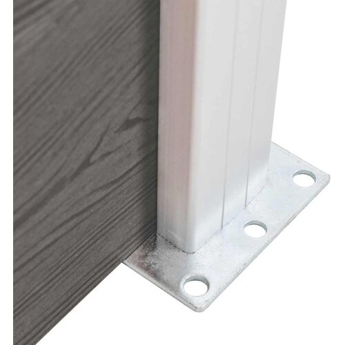  Vrtna ograda WPC 180 x 186 cm siva Slike