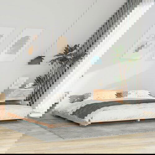 vidaXL Krevet s daskama Smeđa 180 x 220 cm Masivna borovina Cijene