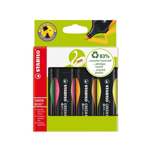 Stabilo Set markerjev &amp;quot;Green Boss&amp;quot;, 2-5 mm, 4 različne barve Slike