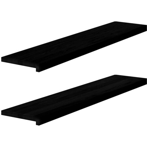 VidaXL Prozorske klupice 2 kom tamnosmeđe 120x30x2 cm masivne hrast Slike