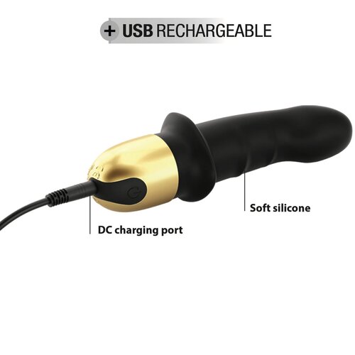 Dorcel Mini Lover 2.0 - vibrator na baterije, G-točka (crno-zlatni) Slike