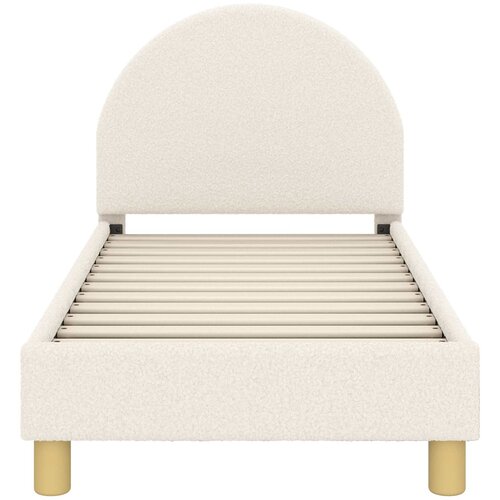  Okvir kreveta za malu djecu s naslonom Krem 70 x 140 cm Boucl&amp;eacute; Slike