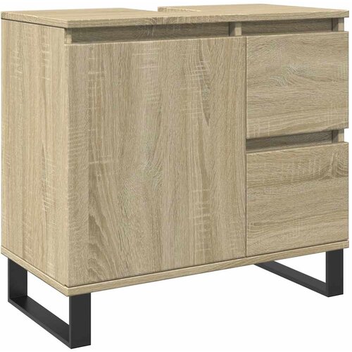 Maison Chic Kopalniška omarica - Kopalniški kabinet sonoma hrast 65x33x60 cm inženirski les, (21794952) Cene