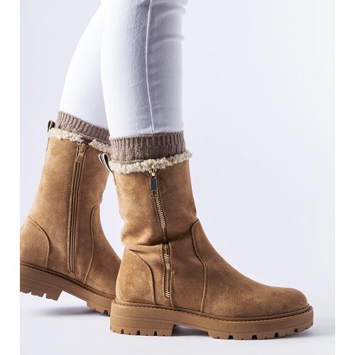 Gemre Beige insulated ankle boots with zipper Sunnyslope Cene