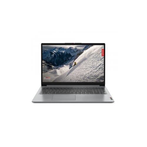Lenovo IdeaPad 1 15IGL7, 15.6&amp;rdquo; FHD (1920&amp;times;1080) AG, N4120 (4C, 4MB, up to 2.6GHz), 8GB DDR4, 128GB SSD, Intel UHD Graphics 600, HDMI, 1x USB 3.2, 1xUSB 2.0, 1xUSB-C (data), Batt 42 Wh, Win 11 Home, Cloud Grey, 2y Slike