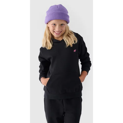 4f Girls Non-Zip Hoodie Smooth Black JWMM00TSW