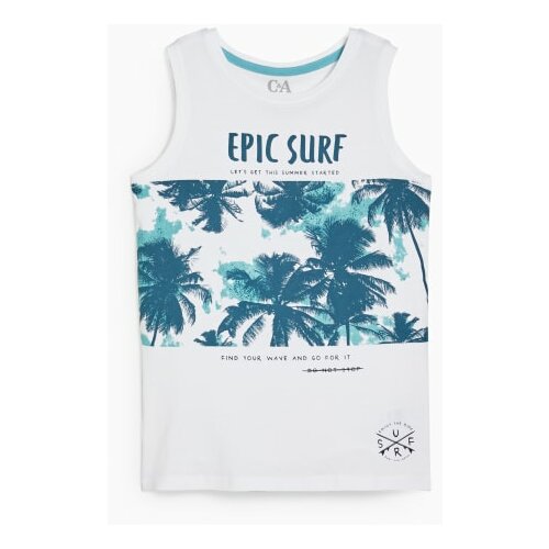 CA majica za dečake epic surf, bez rukava, bela Cene