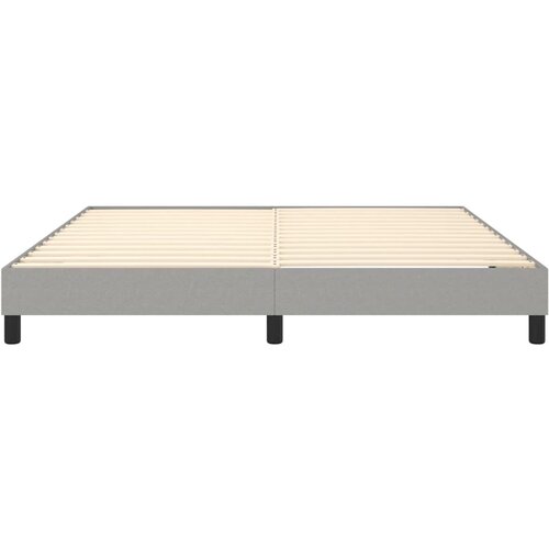  Okvir za krevet s oprugom svjetlosivi 180x200 cm od tkanine Slike