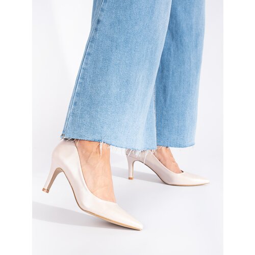 Shelvt Classic elegant pearl stiletto pumps Slike