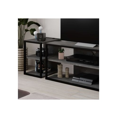 Hanah home tv polica echo retro grey Slike
