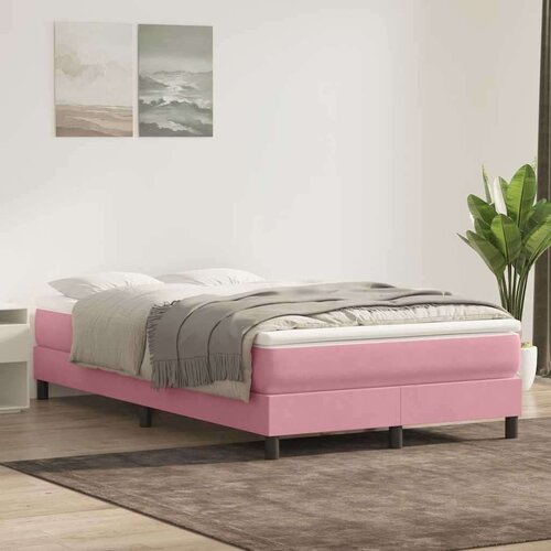  Box Spring krevet bez madracem ružičasti 120x220 cm samt Cene