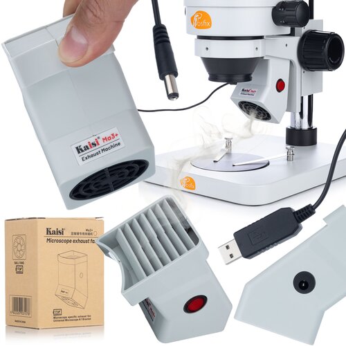 Rosfix Ma3+ Mini Odsesovalnik Hlapov - Odsesovalnik Hlapov Za Stereo Mikroskope | 12 V, USB, 3500 Vrt/Min, Združljiv Z Planets Pro, (5000212299) Slike