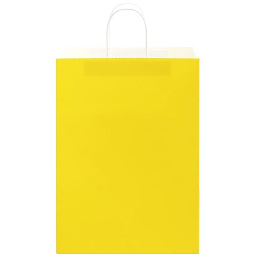  Papirnate vrećice 250 kom s ručkama žute 32x17x44 cm Slike