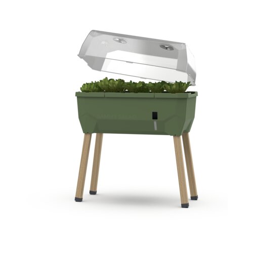 Gusta Garden Visoka greda SAMMY SALAD z rezervoarjem za vodo in pokrovom - Temno zelena Cene