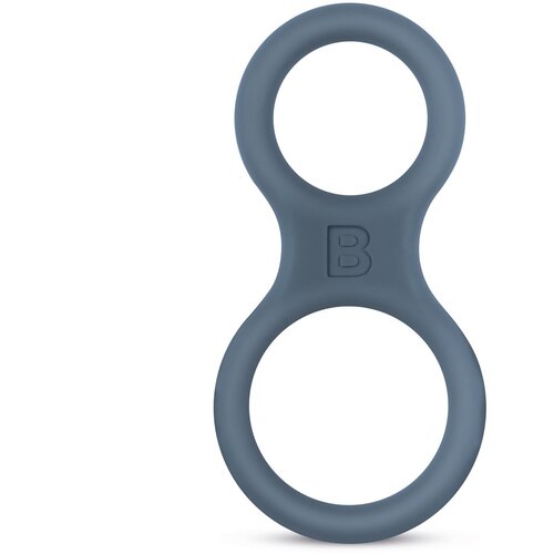 Boners Silicone Cock Ring And Ball Stretcher - Grey Cene