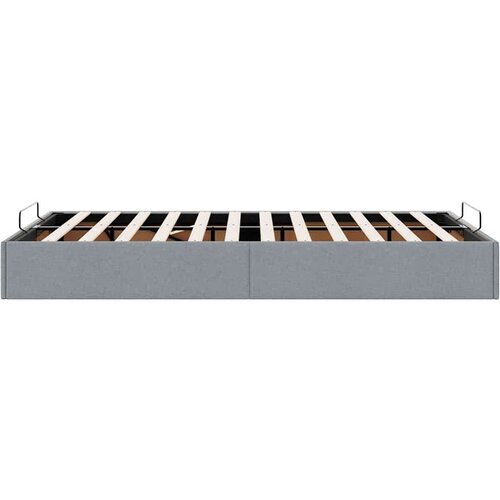 VidaXL okvir za krevet bez madraca svjetlosivi 120x190 cm od tkanine Slike