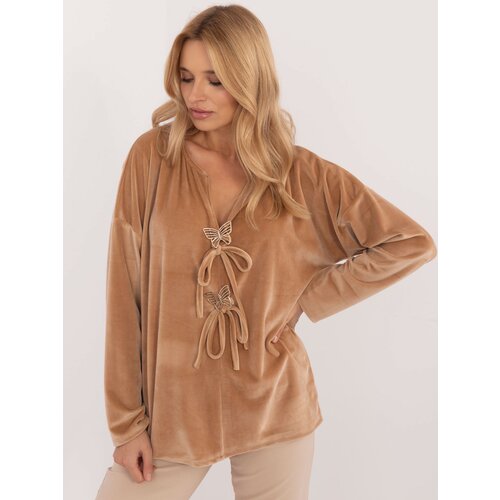 Italy Moda Blouse-DHJ-BZ-19916.03P-camel Slike
