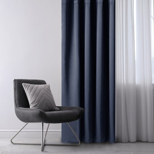 Restilo Temno modra zatemnitvena zavesa 140x270 cm &amp;ndash; Slike