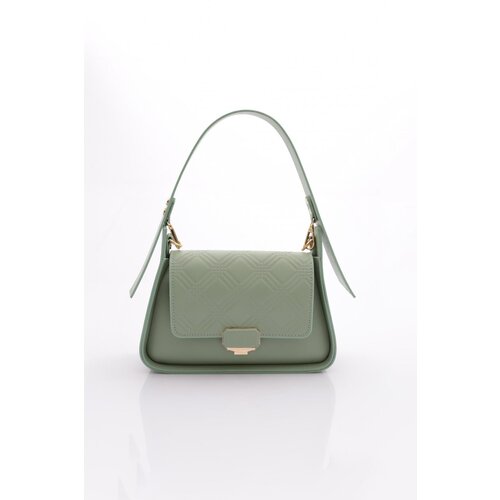 DGN 390 Women's Large Handle Bag with Columns, Water Green Slike