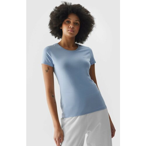 4f Women's slim T-shirt - light blue Slike