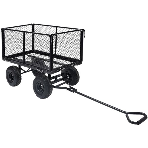 VidaXL Vrtni ročni voziček črn 350 kg Slike