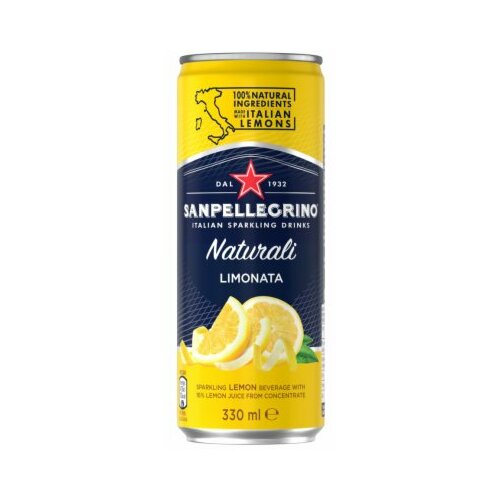 Sanpellegrino limonata gazirani sok 330ml limenka Slike