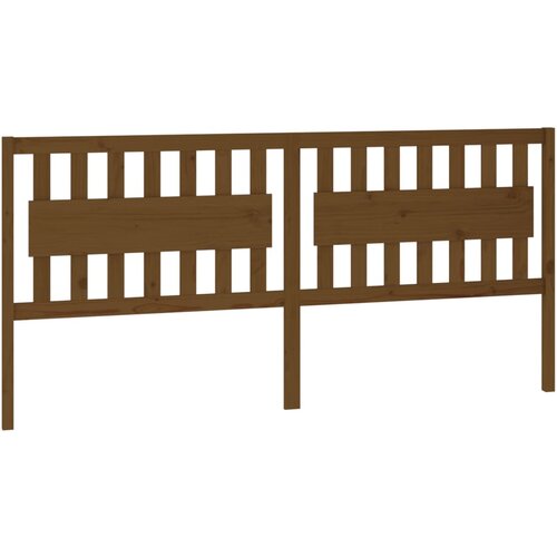 Maison Chic posteljno vzglavje - vzglavna omarica - nočna omarica medeno rjavo 205,5x4x100 cm trdna borovina, (21707074) Slike