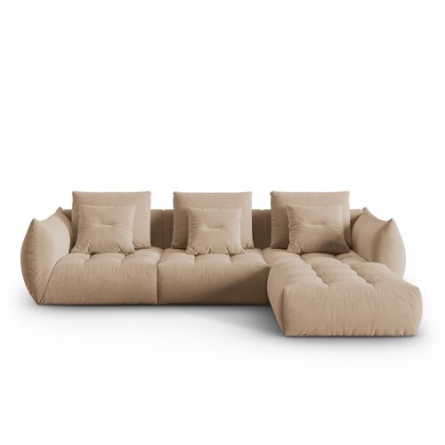 Micadoni Bež kutna garnitura od boucl&amp;eacute; tkanine (promjenjiva) Bloom &amp;ndash; Home Slike