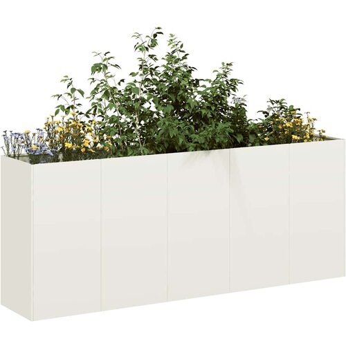 VidaXL Sadilnik White 200x40x80 cm Hladno valjano jeklo Slike