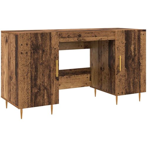  Stol s policom Staro drvo 140 x 50 x 75 cm Konstruirano drvo Slike