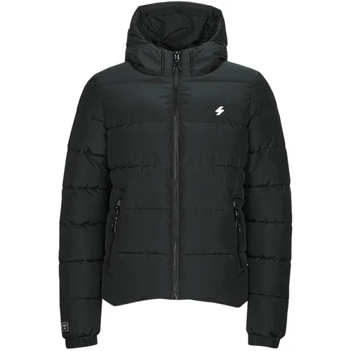 Superdry HOODED SPORTS PUFFR JACKET Crna