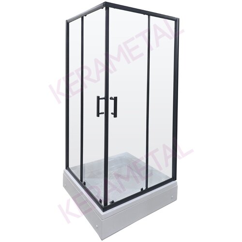 Astral tuš kabina loft lux black 80x80x195 6mm Slike