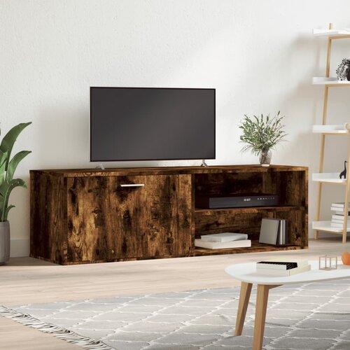 VidaXL TV omarica dimljeni hrast 120x34x37 cm inženirski les Slike