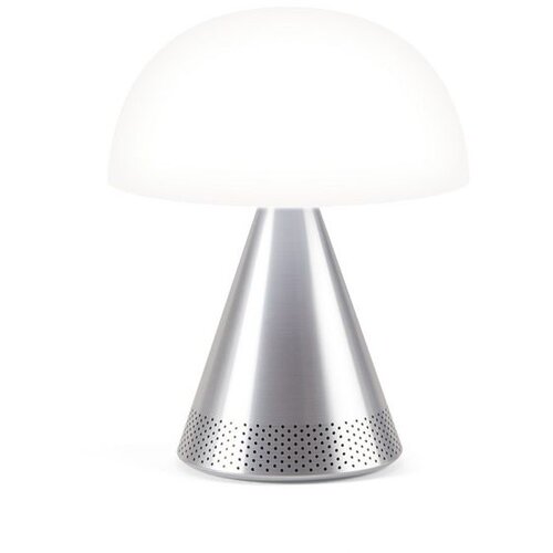 Lexon MINA L AUDIO prijenosna lampa s Bluetooth zvučnikom - Srebrna Slike