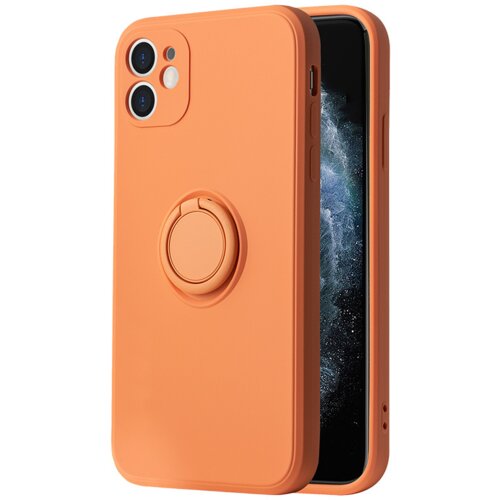 Onasi Silikonski ovitek Liquid Ring za Samsung Galaxy A13 LTE A135 - oranžen Slike
