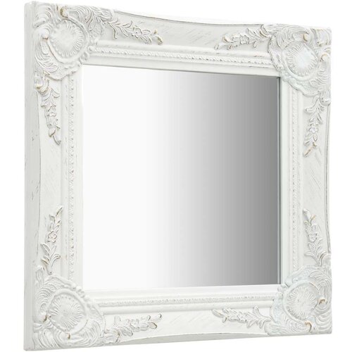 VidaXL Zidno ogledalo u baroknom stilu 40 x 40 cm bijelo Slike