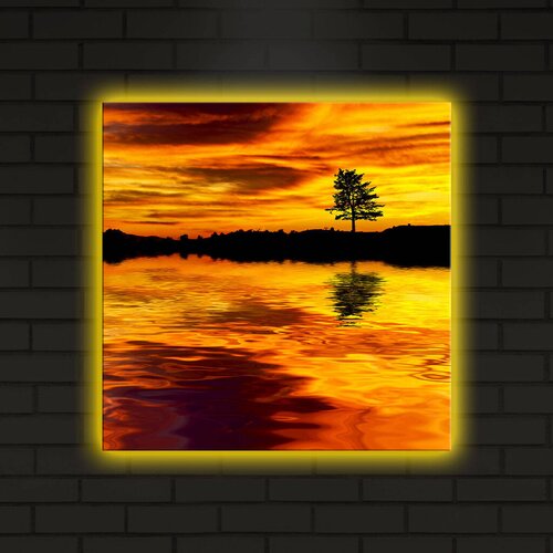 Wallity Zidna slika sa LED osvetljenjem 4040DACT-2, 40x40 cm Cijene