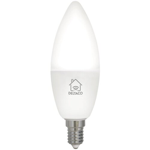 Deltaco SMART HOME LED žarnica, E14, WiFI 2.4GHz, 5W, 470lm, zatemnitev, 2700K-6000K, 220-240V, BELA Slike