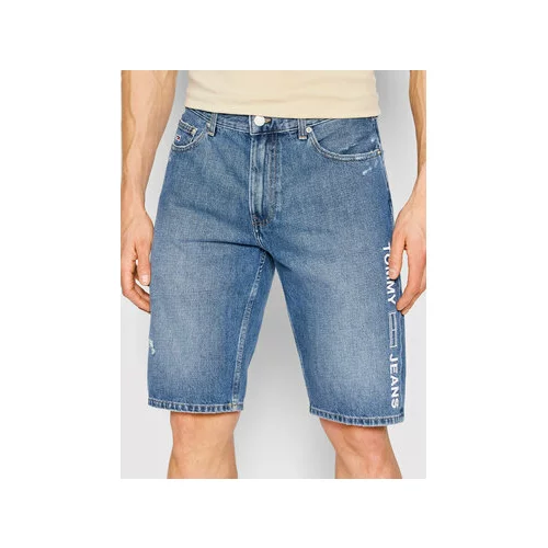Tommy Jeans Jeans kratke hlače Dad DM0DM12669 Modra Regular Fit