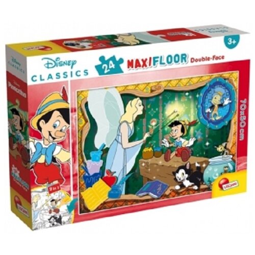 Lisciani Disney Pinokio 2 u 1 maxi slagalica od 24 dijela i bojanka 70x50 cm - Lisciani Cene