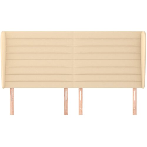  Uzglavlje s u&amp;scaron;ima krem 183x23x118/128 cm od tkanine Slike