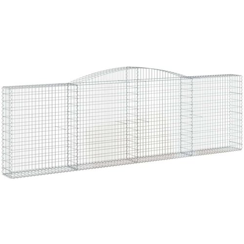  Lučne gabionske ko&amp;scaron;are 5 kom 400x30x120/140cm pocinčano željezo Slike
