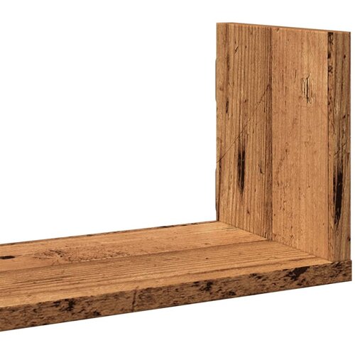  Zidne police 3 kom boja staro drvo 80x18x18cm konstruirano drvo Slike
