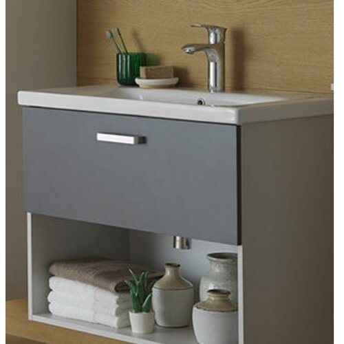 Kolpa San ormarić sa umivaonikom i fiokom evelin oue ii 55cm gray/antracite 562060 Cene