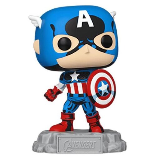 Funko bobble figure marvel - avengers pop! beyond earth's mightiest - captain america (with pin) - special edition Cene